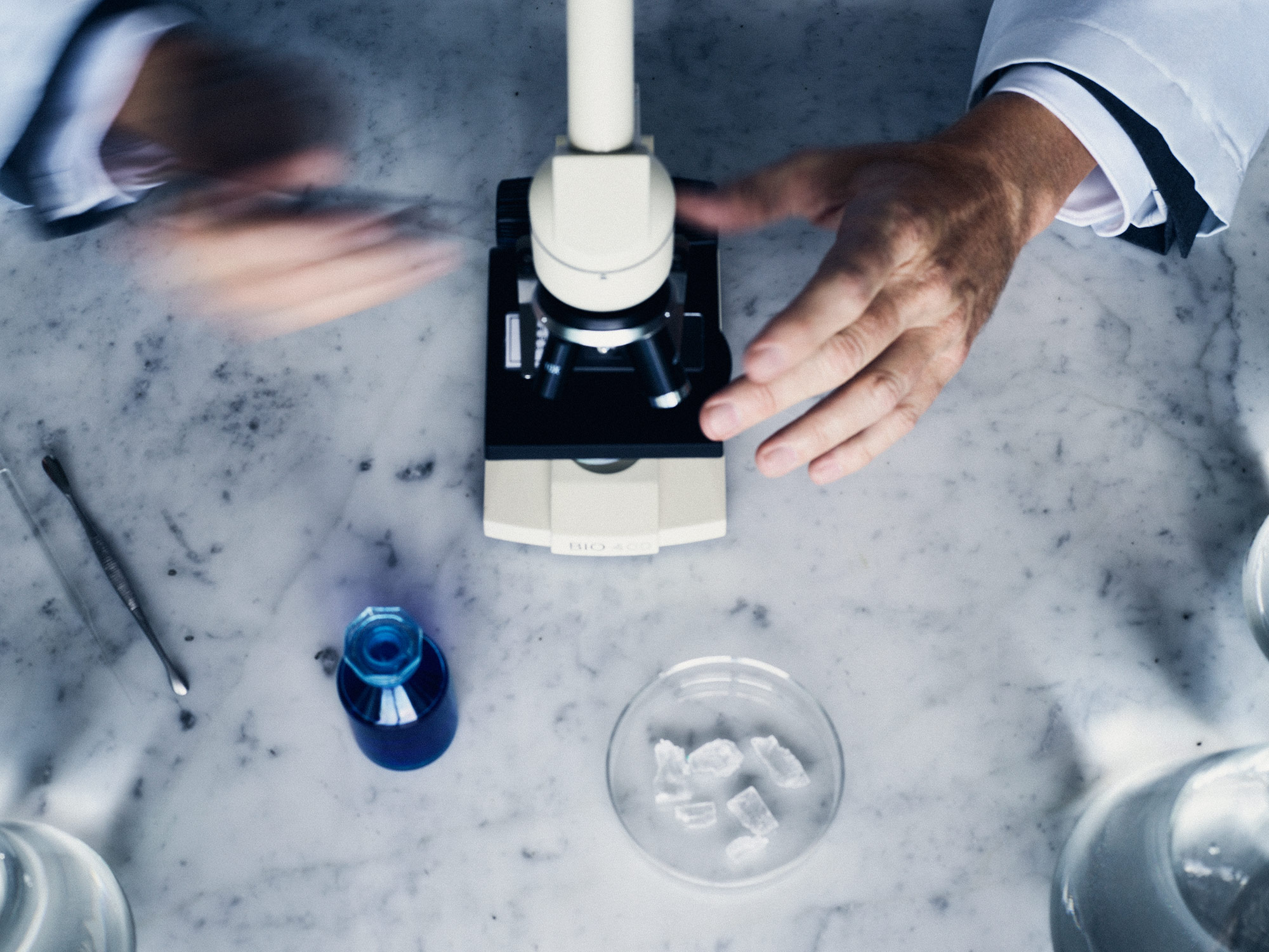 View of a microscope