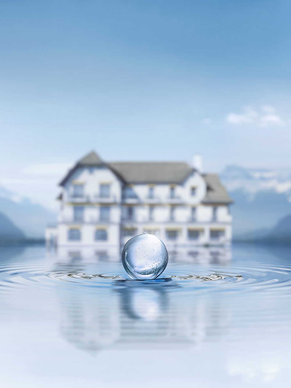 Clinique La Prairie and a drop of water